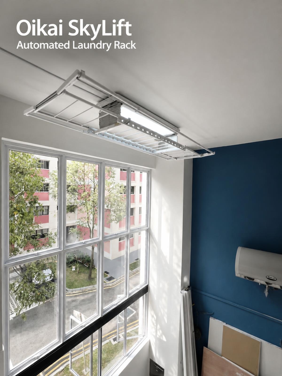 SkyLift Automated Laundry Rack - 4.2m drop down from ceiling - Image 3